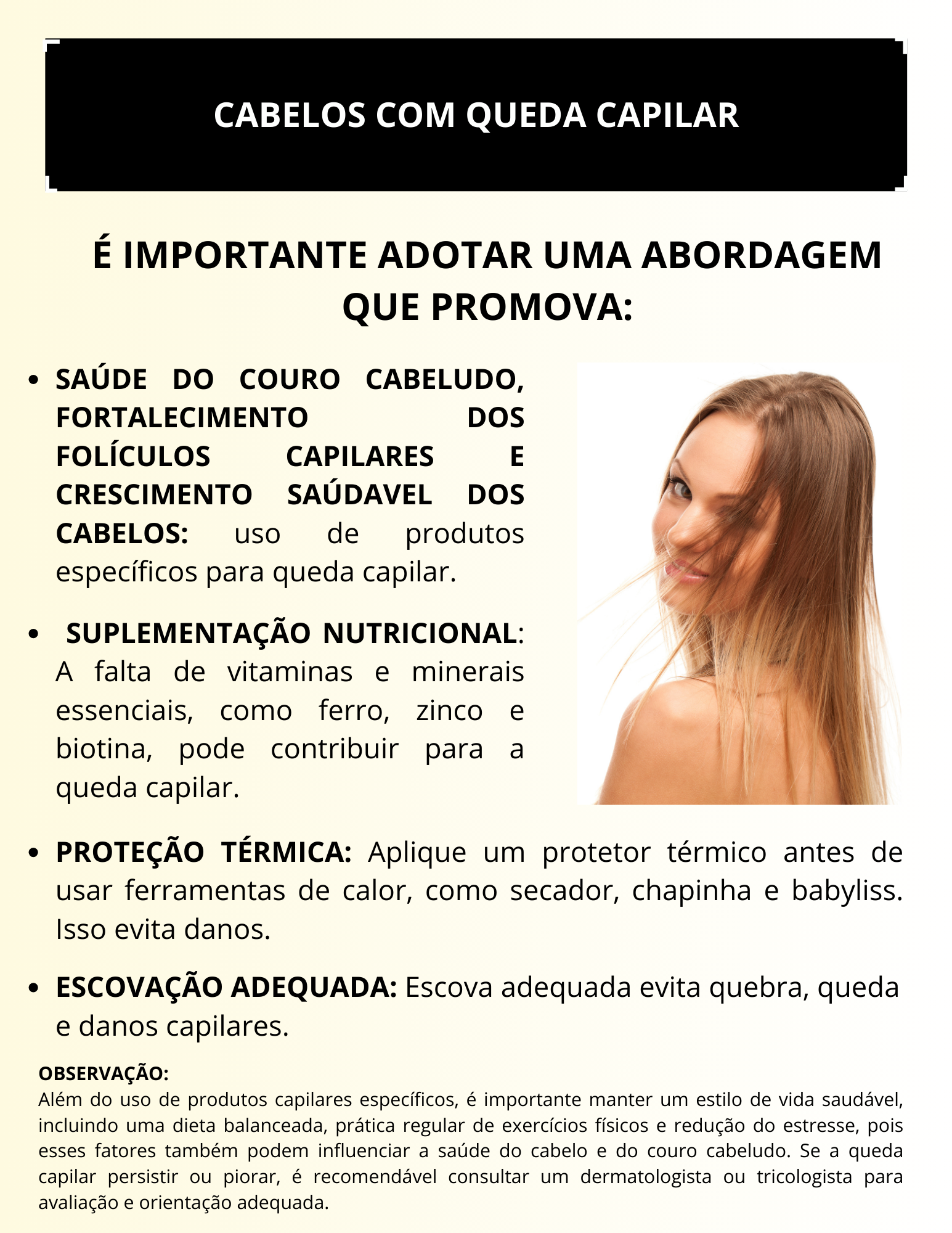 Capa Dor Cabelos com queda